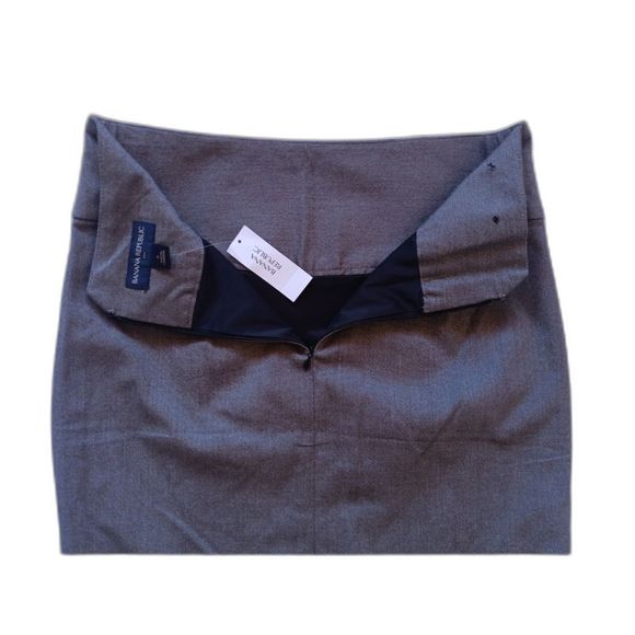 NWT Banana Republic Pockets Pencil Business Office Brown Gray Skirt 6 Small Med - Picture 9 of 12